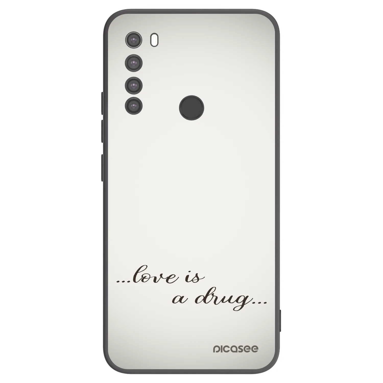 Picasee crna silikonska maskica za Xiaomi Redmi Note 8 - Love is a drug