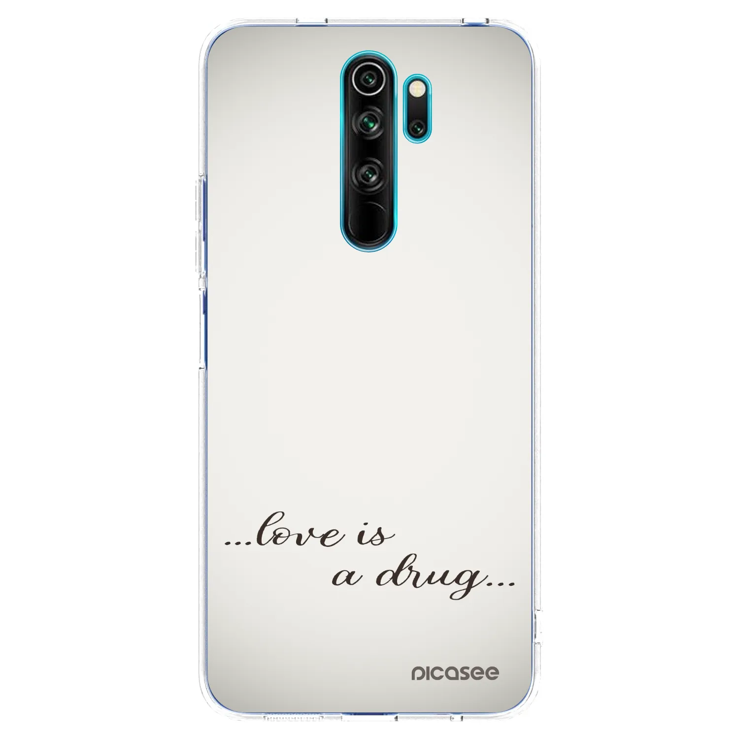 Picasee silikonska prozirna maskica za Xiaomi Redmi Note 8 Pro - Love is a drug