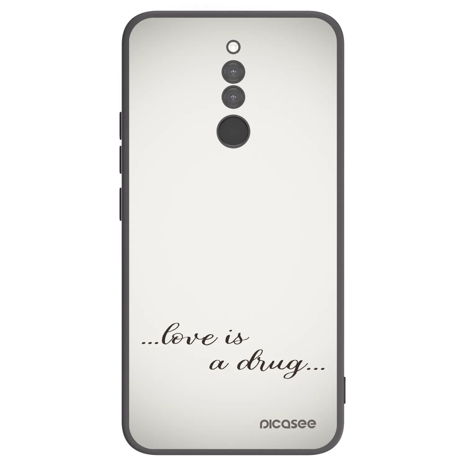 Picasee crna silikonska maskica za Xiaomi Redmi 8 - Love is a drug