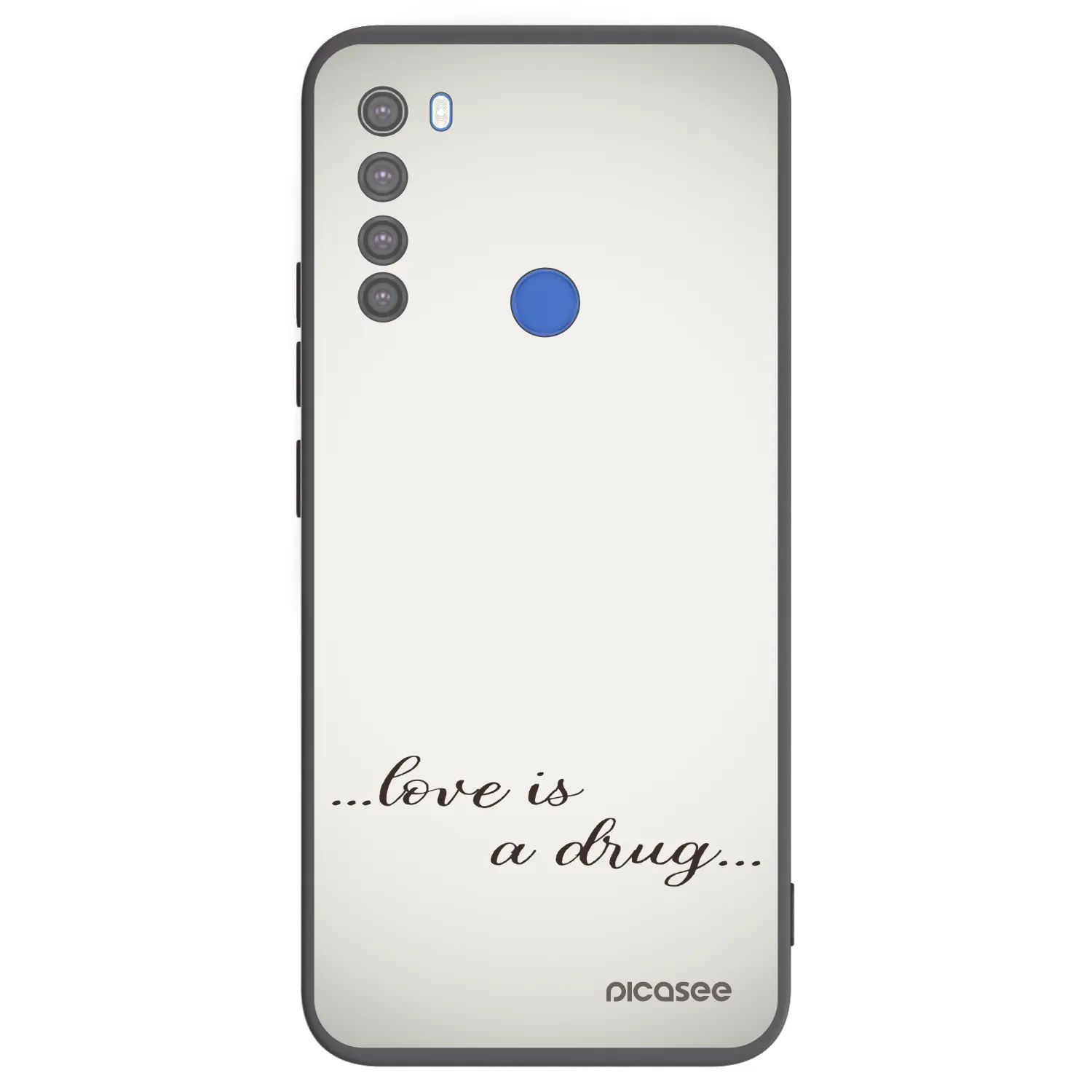 Picasee crna silikonska maskica za Xiaomi Redmi Note 8T - Love is a drug