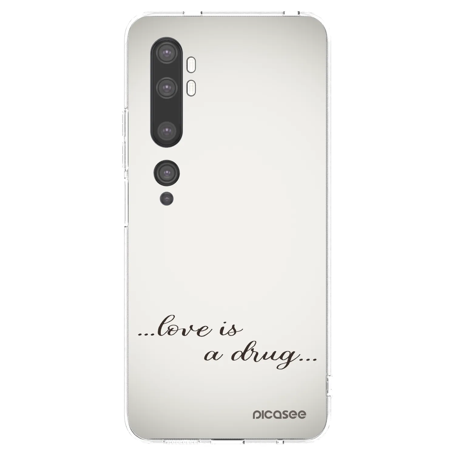 Picasee silikonska prozirna maskica za Xiaomi Mi Note 10 (Pro) - Love is a drug