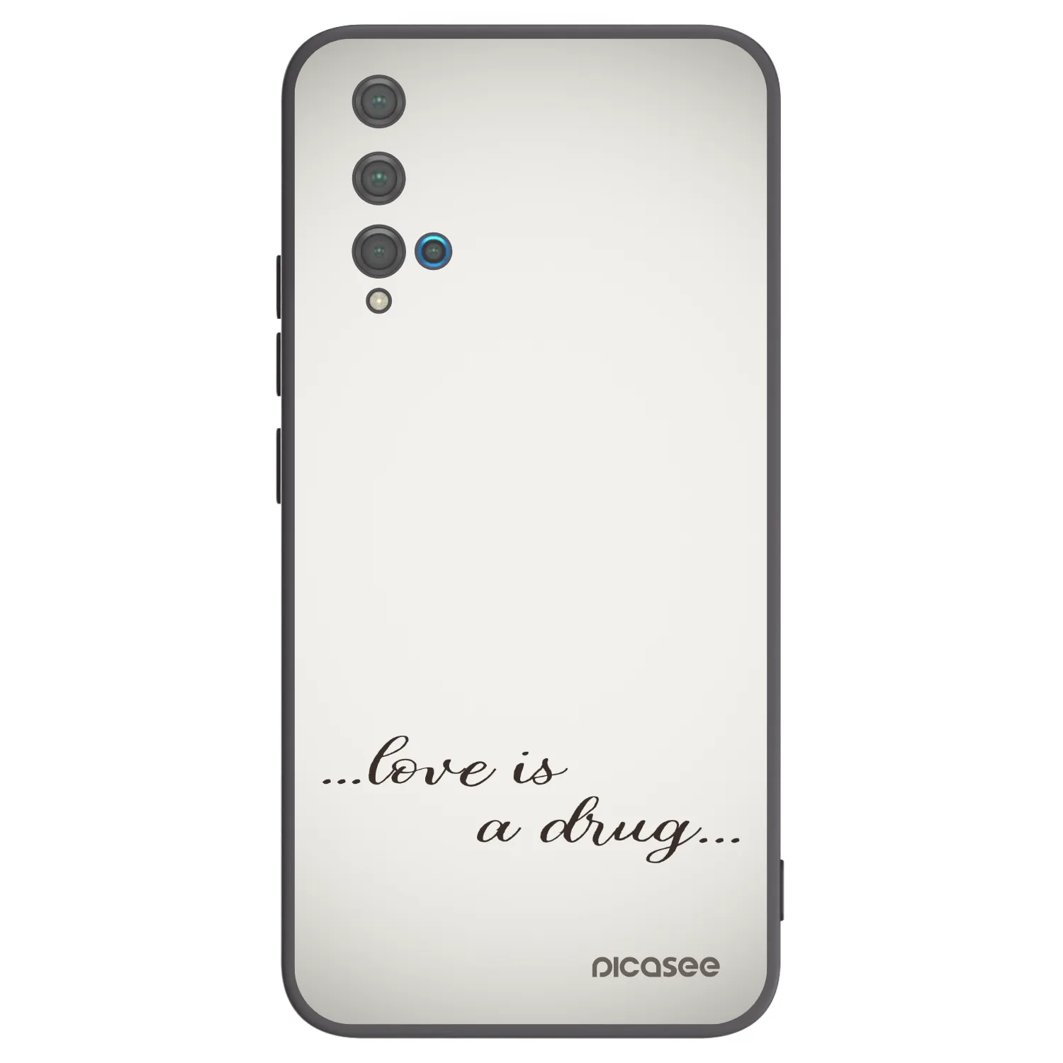 Picasee crna silikonska maskica za Huawei Nova 5T - Love is a drug