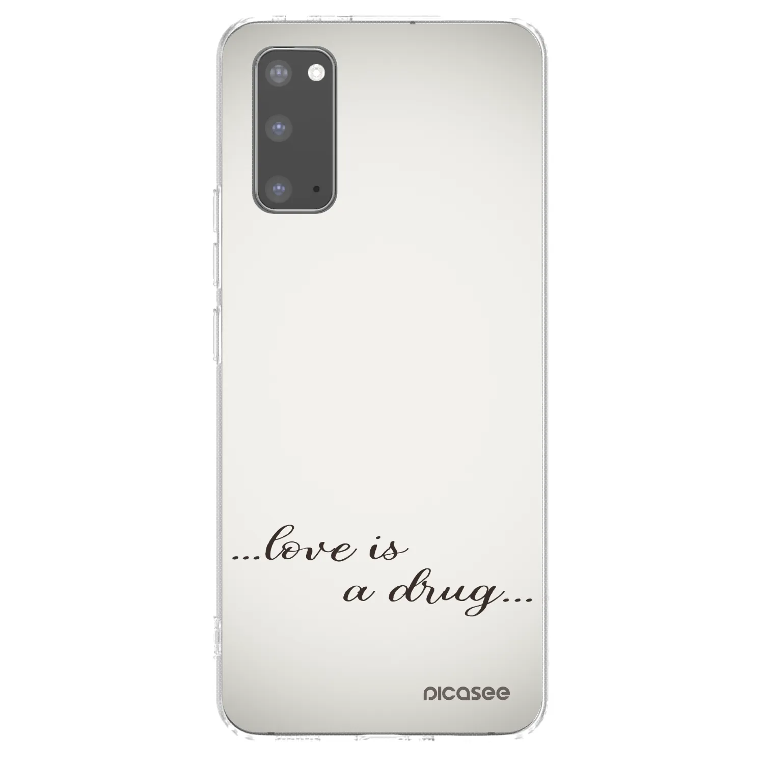 Picasee silikonska prozirna maskica za Samsung Galaxy S20 G980F - Love is a drug