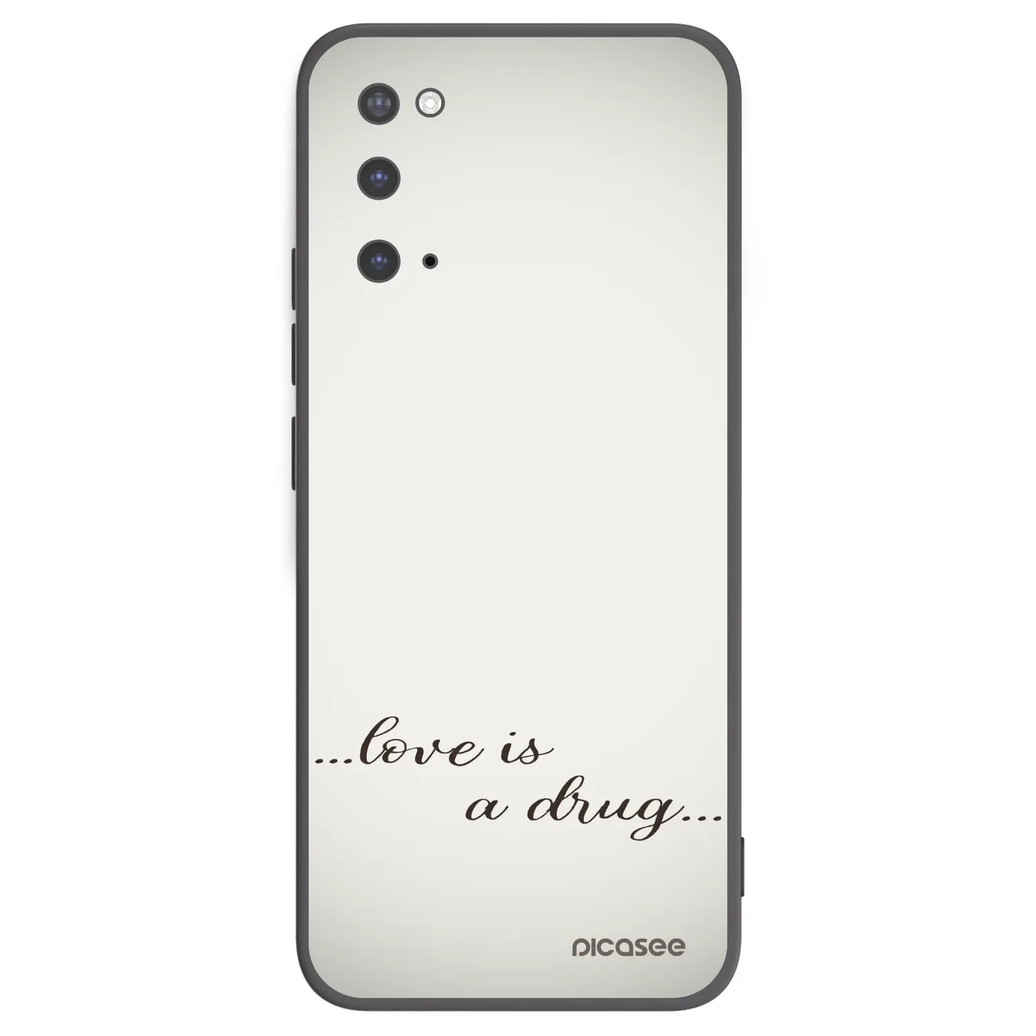 Picasee crna silikonska maskica za Samsung Galaxy S20 G980F - Love is a drug