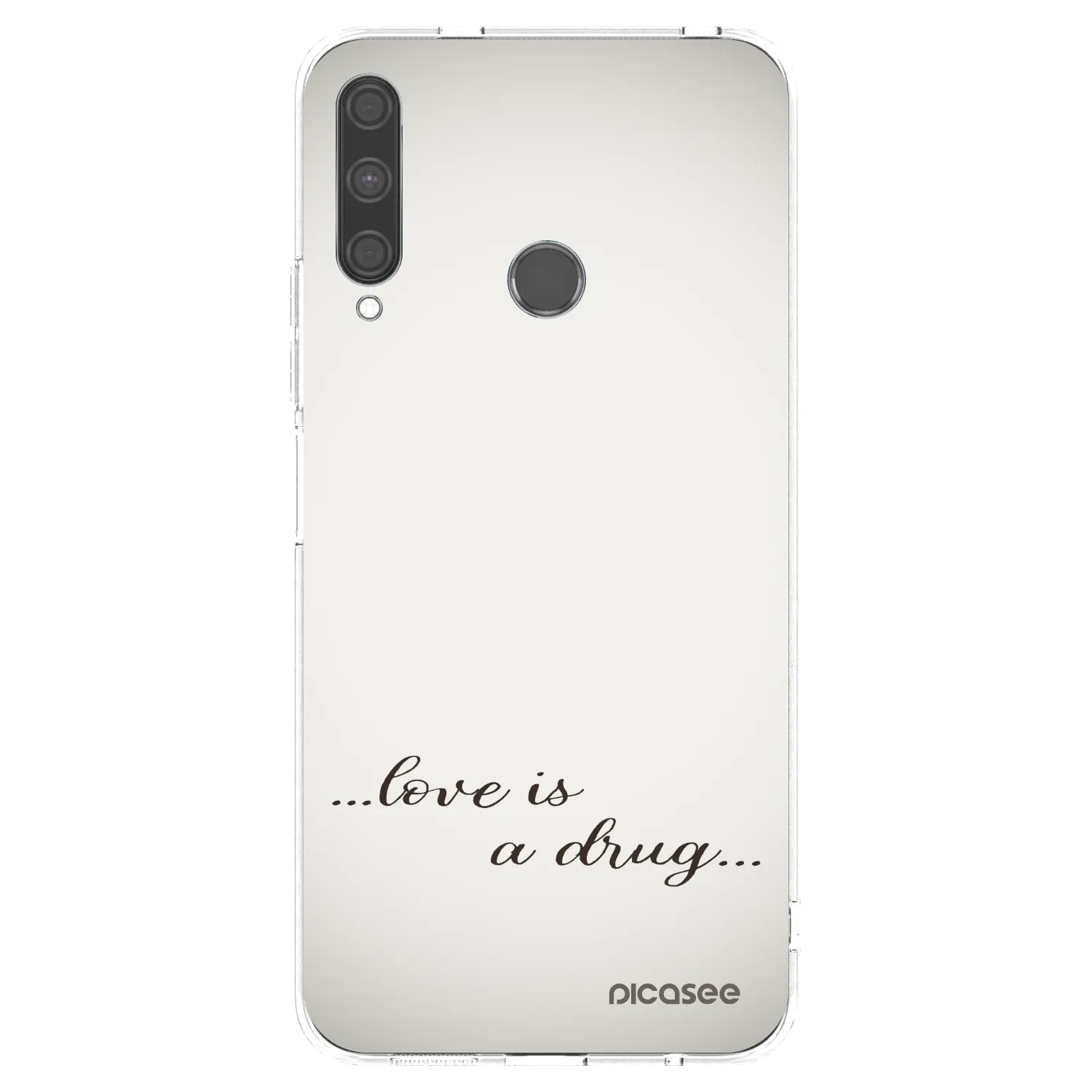 Picasee silikonska prozirna maskica za Huawei P40 Lite E - Love is a drug