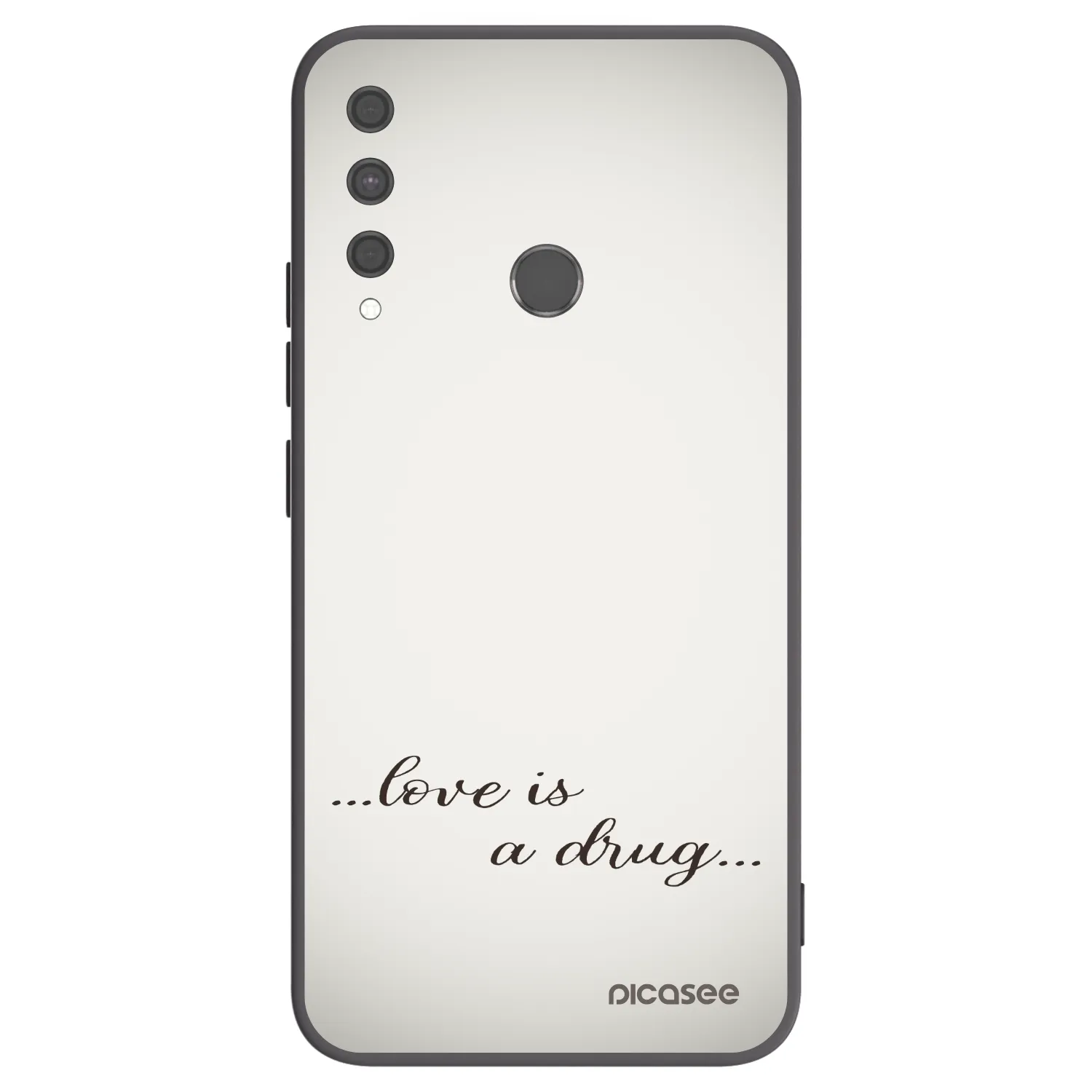 Picasee crna silikonska maskica za Huawei P40 Lite E - Love is a drug