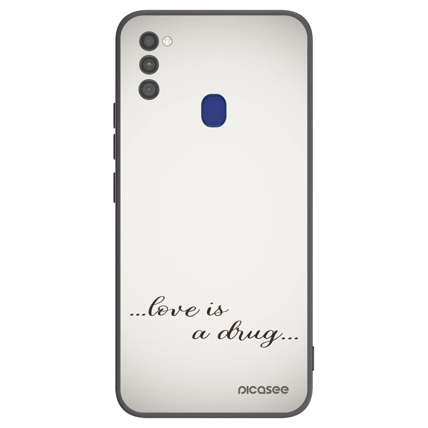 Picasee crna silikonska maskica za Samsung Galaxy M21 M215F - Love is a drug