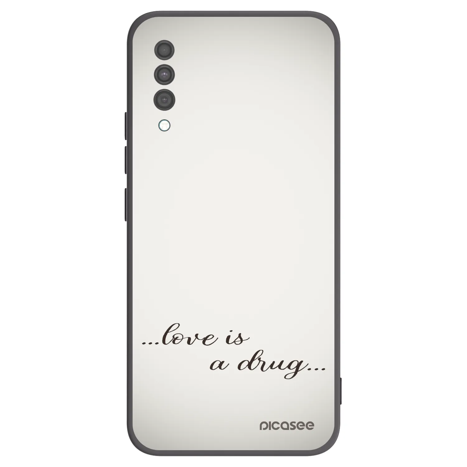 Picasee crna silikonska maskica za Samsung Galaxy A30s A307F - Love is a drug
