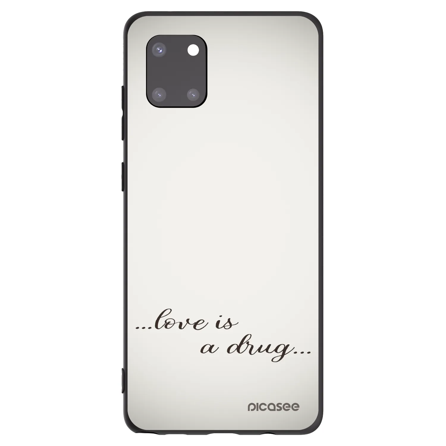Picasee crna silikonska maskica za Samsung Galaxy Note 10 Lite N770F - Love is a drug