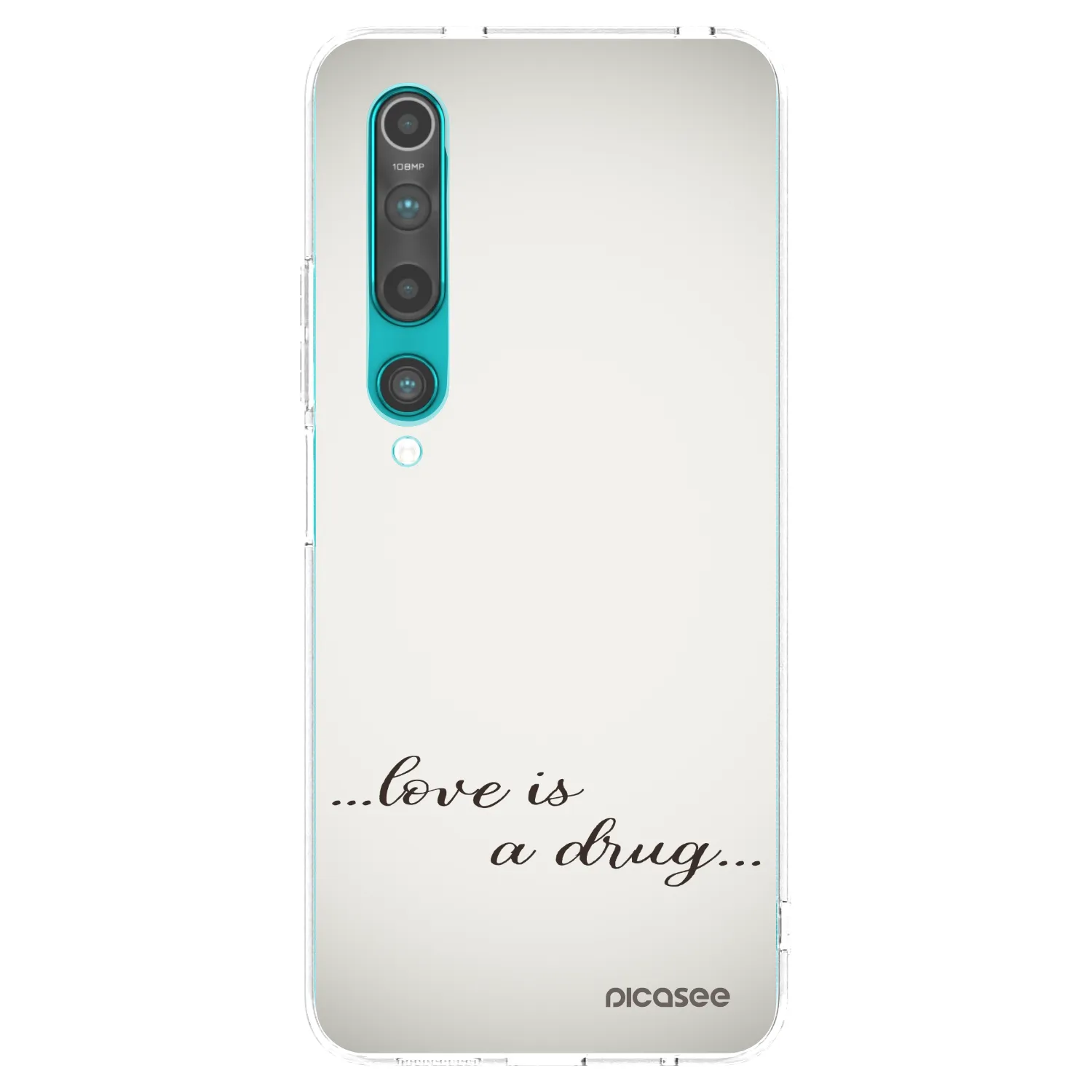Picasee silikonska prozirna maskica za Xiaomi Mi 10 - Love is a drug