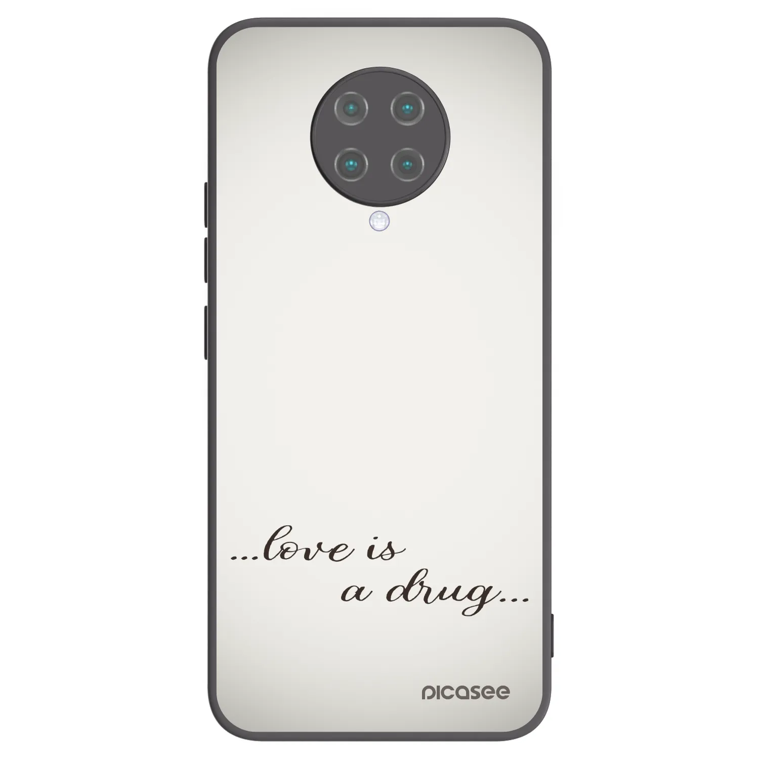 Picasee crna silikonska maskica za Xiaomi Poco F2 Pro - Love is a drug