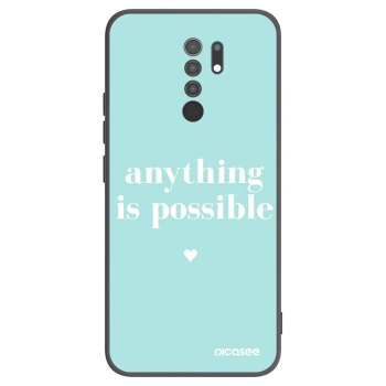 Picasee crna silikonska maskica za Xiaomi Redmi 9 - Anything is possible