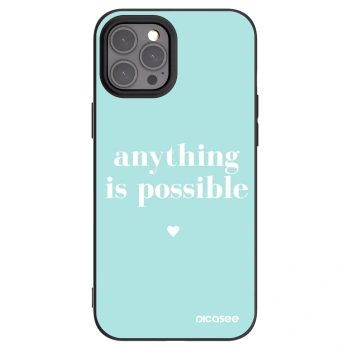Picasee crna silikonska maskica za Apple iPhone 12 Pro Max - Anything is possible