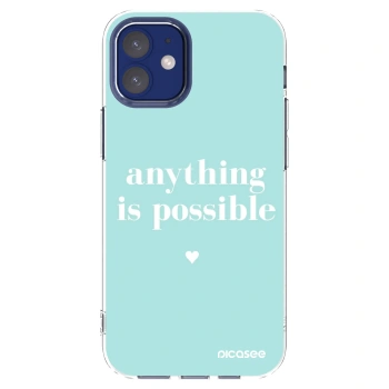 Picasee silikonska prozirna maskica za Apple iPhone 12 mini - Anything is possible