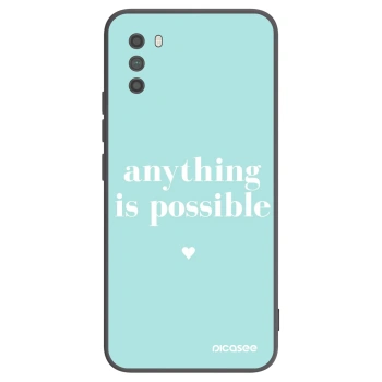 Picasee crna silikonska maskica za Xiaomi Poco M3 - Anything is possible