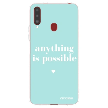 Picasee silikonska prozirna maskica za Samsung Galaxy A20s - Anything is possible