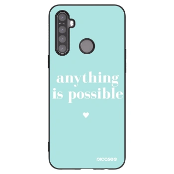 Picasee crna silikonska maskica za Realme 6i - Anything is possible