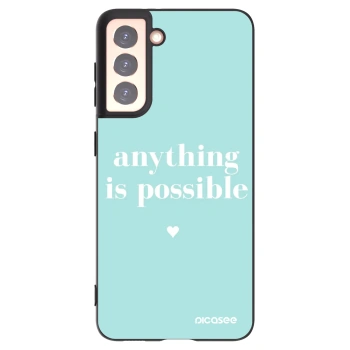 Picasee crna silikonska maskica za Samsung Galaxy S21 5G G991B - Anything is possible