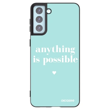Picasee crna silikonska maskica za Samsung Galaxy S21+ 5G G996F - Anything is possible