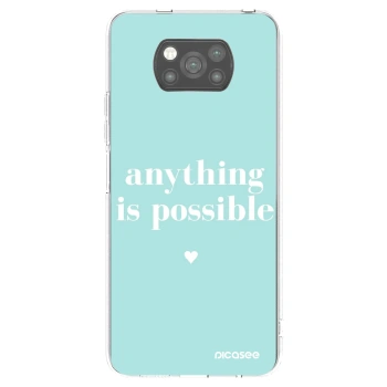Picasee crna silikonska maskica za Xiaomi Poco X3 Pro - Anything is possible