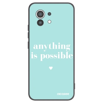 Picasee crna silikonska maskica za Xiaomi Mi 11 - Anything is possible