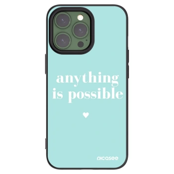 Picasee crna silikonska maskica za Apple iPhone 13 Pro - Anything is possible