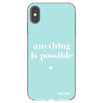 Picasee silikonska prozirna maskica za Apple iPhone XS Max - Anything is possible