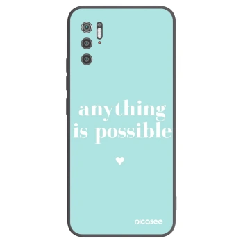 Picasee crna silikonska maskica za Xiaomi Poco M3 Pro 5G - Anything is possible