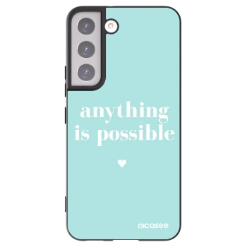 Picasee crna silikonska maskica za Samsung Galaxy S22 5G - Anything is possible