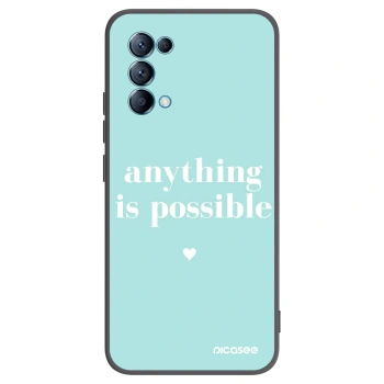 Picasee crna silikonska maskica za OPPO A16s - Anything is possible