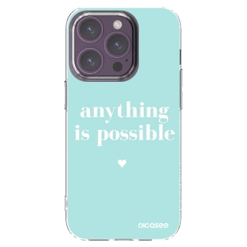 Picasee silikonska prozirna maskica za Apple iPhone 14 Pro - Anything is possible