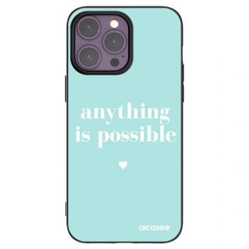 Picasee crna silikonska maskica za Apple iPhone 14 Pro Max - Anything is possible