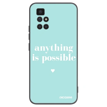 Picasee crna silikonska maskica za Xiaomi Redmi 10 (2022) - Anything is possible