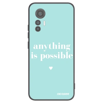 Picasee crna silikonska maskica za Xiaomi 12 Lite - Anything is possible