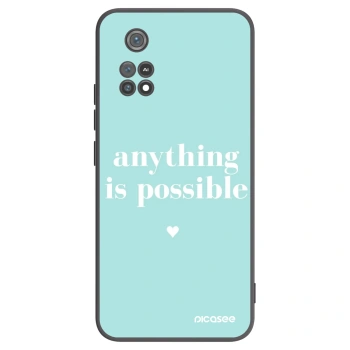 Picasee crna silikonska maskica za Xiaomi Poco M4 Pro - Anything is possible
