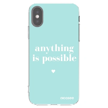 Picasee silikonska prozirna maskica za Apple iPhone X/XS - Anything is possible