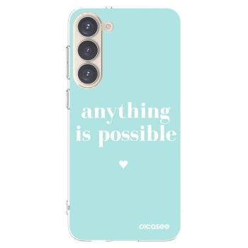 Picasee silikonska prozirna maskica za Samsung Galaxy S23+ 5G - Anything is possible