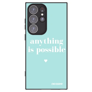 Picasee crna silikonska maskica za Samsung Galaxy S23 Ultra 5G - Anything is possible