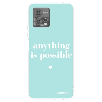 Picasee silikonska prozirna maskica za Motorola Moto G72 - Anything is possible