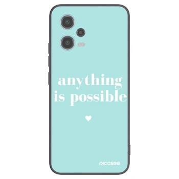 Picasee crna silikonska maskica za Xiaomi Redmi Note 12 5G - Anything is possible