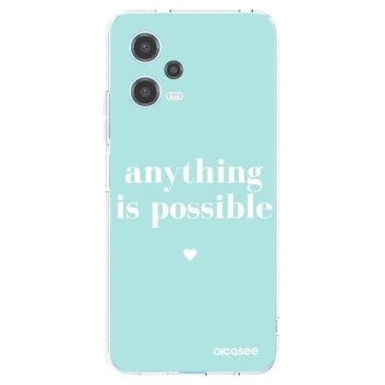 Picasee silikonska prozirna maskica za Xiaomi Redmi Note 12 5G - Anything is possible