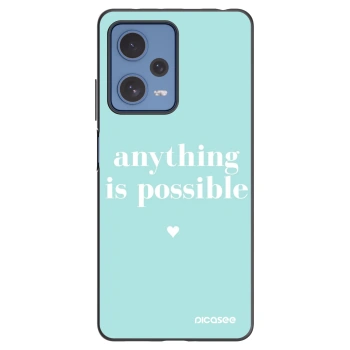 Picasee crna silikonska maskica za Xiaomi Redmi Note 12 Pro 5G - Anything is possible