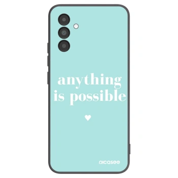 Picasee crna silikonska maskica za Samsung Galaxy A04s A047F - Anything is possible