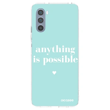 Picasee silikonska prozirna maskica za Motorola Moto G62 - Anything is possible