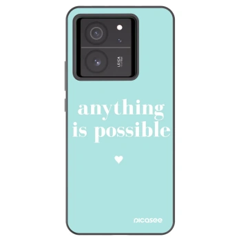 Picasee crna silikonska maskica za Xiaomi 13T - Anything is possible