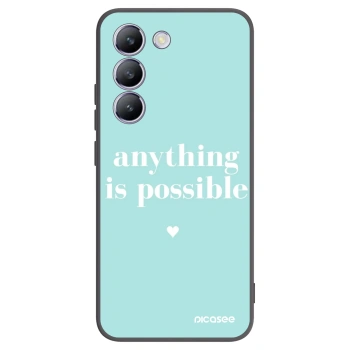 Picasee crna silikonska maskica za Vivo V40 SE 5G - Anything is possible