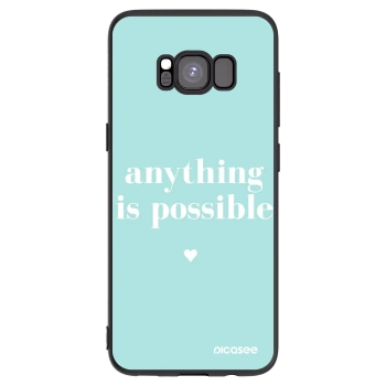 Picasee crna silikonska maskica za Samsung Galaxy S8 G950F - Anything is possible