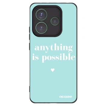 Picasee crna silikonska maskica za Xiaomi Redmi Note 14 5G - Anything is possible