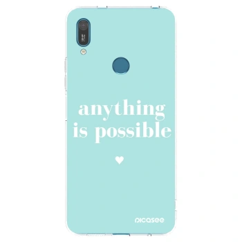 Picasee silikonska prozirna maskica za Huawei Y7 2019 - Anything is possible