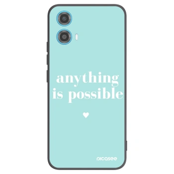 Picasee crna silikonska maskica za Motorola Moto G34 5G - Anything is possible